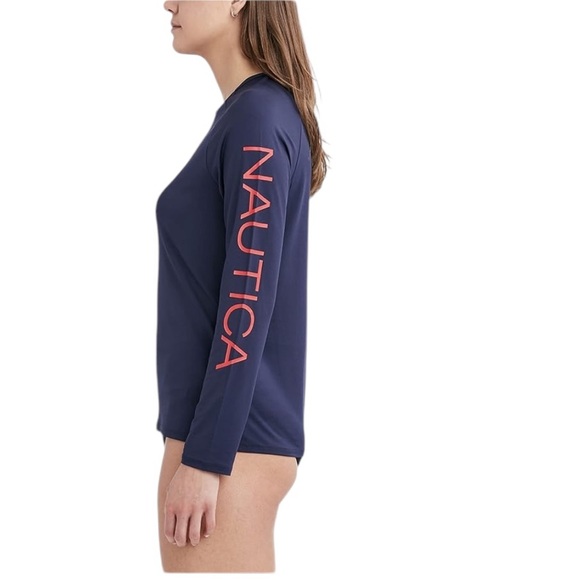 Nautica - Long Sleeve Rashguard UPF 30+ Uv Swim Shirt - Picture 1 of 7